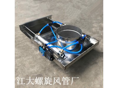 广东佛山方形气动插板阀手动插板阀镀锌双杠气动阀图2