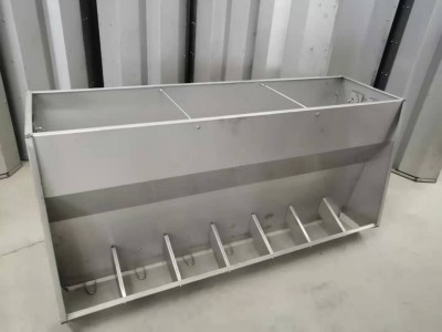 猪用钢板食槽不锈钢单双面食槽尺寸定制图2
