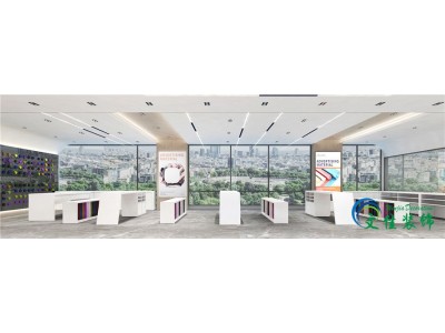 天河办公室装修公司文佳装饰图美广告材料办公室装修设计案例图3