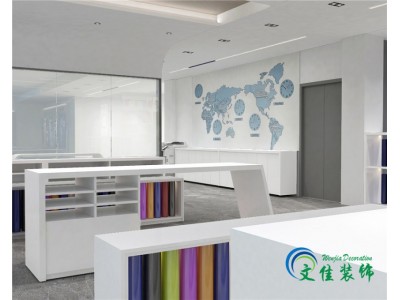 天河办公室装修公司文佳装饰图美广告材料办公室装修设计案例图5