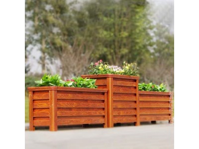 献县瑞达户外景观防腐木花箱厂家批发定制图2