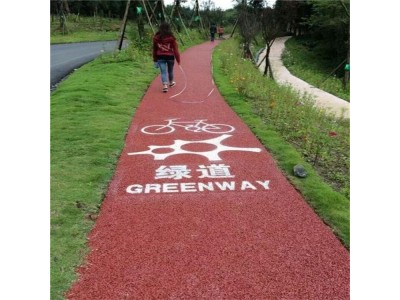 广安市 彩色透水地坪 彩色透水混凝土 透水砼图1