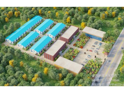 渭南效果图制作快速出图|3D户型图渲染|厂房鸟瞰图设计