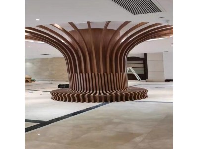 长沙双曲铝板外墙,单曲造型,幕墙曲面氟碳,异形扭曲弧形包柱图4