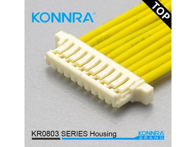 康瑞KR0803仿JST单排有耳线路板用线对板针座连接件胶壳图2