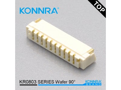 康瑞KR0803仿JST单排有耳线路板用线对板针座连接件胶壳图3