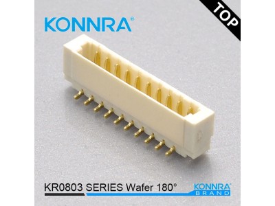 康瑞KR0803仿JST单排有耳线路板用线对板针座连接件胶壳图4