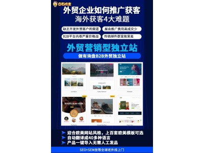 外贸营销型独立站打造--做有询盘B2B外贸独立站--点石成金