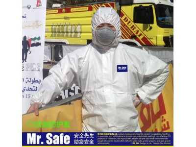 C3优越款覆膜连体防护服,透膜防护服,防疫防护服