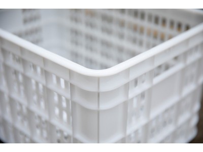 江苏白色加厚西红柿筐赛普塑胶筐厂家直销图2