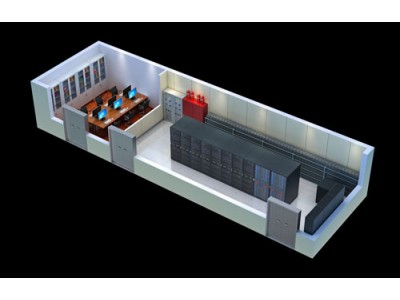 兰州会议室效果图制作|机房|档案库房|密集架鸟瞰图设计图2