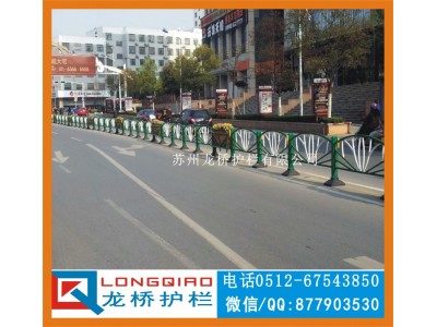 苏州龙桥订制花式景区道路护栏 广场隔离栅栏 镀锌钢喷塑护栏图2