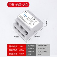 导轨电源 DR-60W-12V/24V 轨道式开关