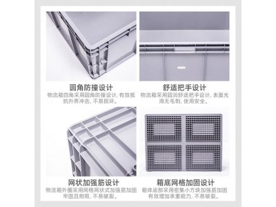 600-280物流箱 五金零件塑料箱 带盖物流周转箱图4