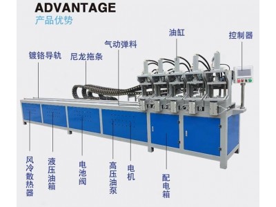 振凯机械五工位切角机 方管切90度 框架秒成型图4