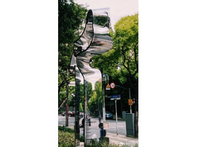 铜川城市景观 不锈钢镜面标尺雕塑 测量器雕塑制作图3