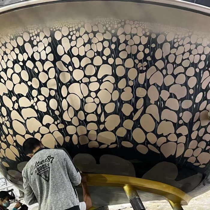 苏州古景装饰铜盆雕塑 锻铜聚宝盆定制图2