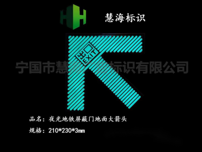 徐州地铁屏蔽门不锈钢上下车箭头,蓄光自发光指示箭头图2