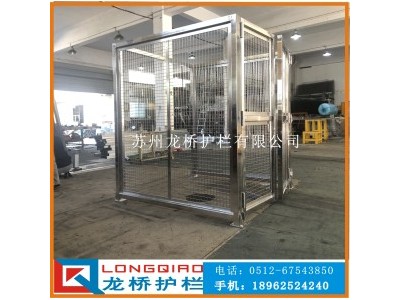 苏州本地订制机械手电焊区围栏 304不锈钢围栏 大门 龙桥图1