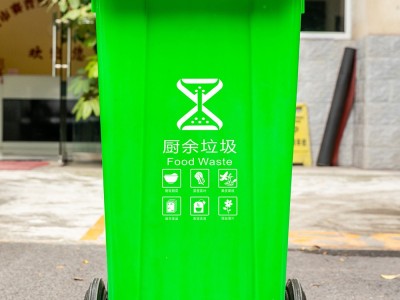 广西柳州带轮移动式120L可挂车型环卫垃圾桶图2