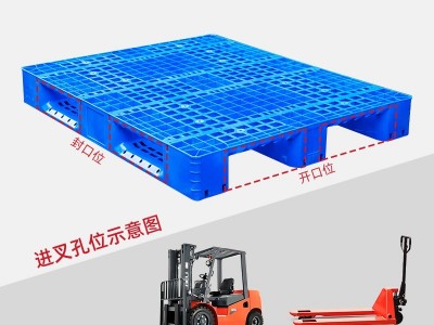 云南昆明供应1.2米乘1米网格川字塑料托盘垫仓板图3