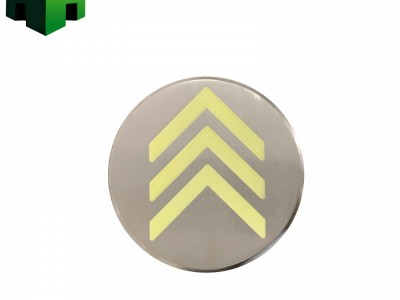 苏州地铁站厅圆形不锈钢地面疏散，圆形夜光不锈钢疏散指示图3