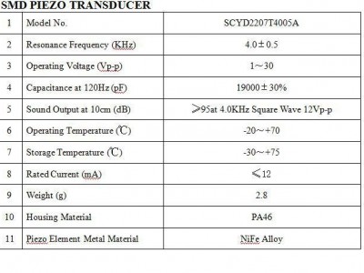 高品质蜂鸣器 压电式 压电SCT2207蜂鸣器自动化生产图2