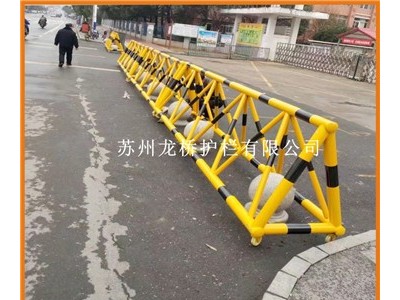 合肥厂区防撞护栏 U型 单位学校门口M型钢管防撞栏 龙桥图2