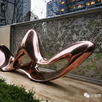 周口建筑入口 元宝电镀雕塑 聚宝盆抽象雕塑摆件