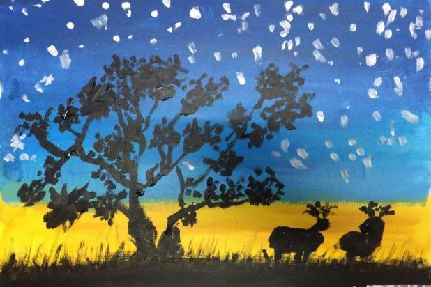 一石少儿美术作品图