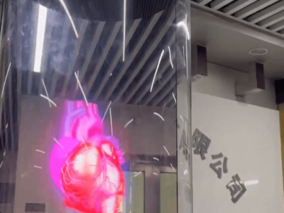 展厅虚拟人展示/数字人展示悬空立体虚拟人/橱窗门店展示图1