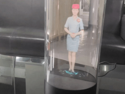 展厅虚拟人展示/数字人展示悬空立体虚拟人/橱窗门店展示图2