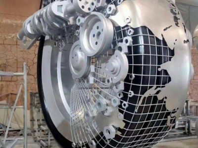 无锡城市道路口车轮雕塑 汽车轮毂雕塑雕塑