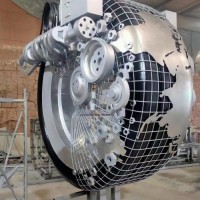 无锡城市道路口车轮雕塑 汽车轮毂雕塑雕塑