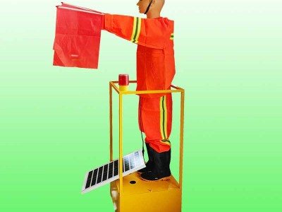 成都太阳能摇旗机器人 道路施工动态预警假人功能齐全图1