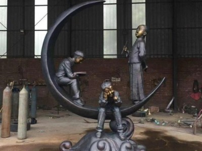 浙江校园教书育人雕塑 紫铜定制