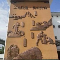 德清墙壁立体铜浮雕 企业工程雕塑案例