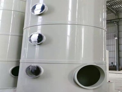 PP喷淋塔 卧式废吸收塔 阻燃立式酸雾塔图2