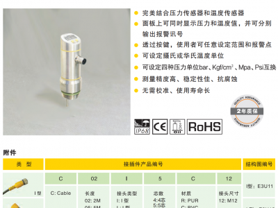 伊玛EMA压力温度一体化传感器PD系列图2