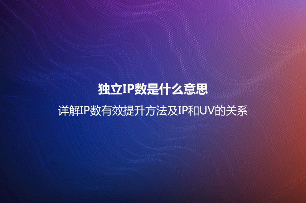 独立IP数是什么意思