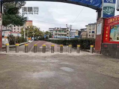 江夏学校升降柱 武汉智能电动摇控防撞桩图1