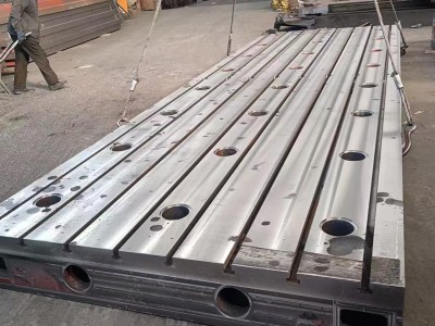 铸铁地板底座-大型铸铁试验平台加工-多块拼接试验地板生产厂家图3