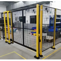 机器人围栏网车间机械设备隔离围栏机器人护栏厂家无缝车间隔离网