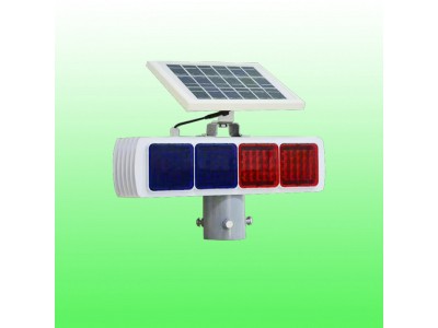 塑壳太阳能爆闪灯 太阳能红蓝爆闪灯交通设施厂家