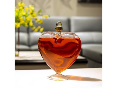 河北华企吹制冬虫夏草酒瓶红酒醒酒器定制玻璃泡酒瓶包装厂图4