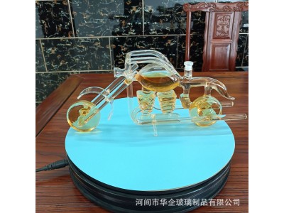 河北华企定制玻璃酒器凤凰玻璃酒瓶高硼硅玻璃泡酒器厂家图2