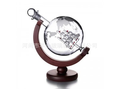 河北华企手工吹制玻璃酒器威士忌醒酒器十二生肖马酒瓶包装厂图3