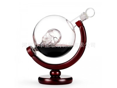 河北华企吹制小提琴酒瓶高硼硅玻璃工艺酒瓶地球仪醒酒器包装厂家图4