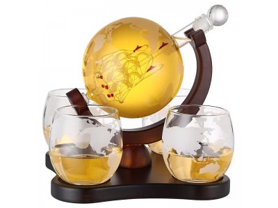 河北华企手工艺酒瓶威士忌醒酒器定制玻璃工艺酒瓶大容量泡酒瓶