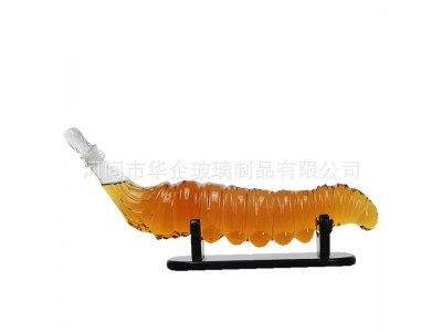 河间华企吹制玻璃酒瓶飞机酒瓶定制玻璃酒瓶动物泡酒器厂图4